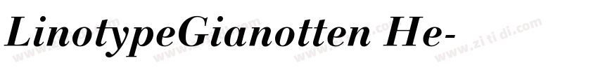 LinotypeGianotten He字体转换